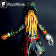 4.png Flexi Print-in-Place Pirate, Davy Jones