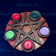 Wicca-3.jpg Wiccan pentagram tealight candleholder