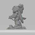 2.jpg Fangborn Reaver Captain – Wolf Warrior Leader, Elite Shock Troop Commander, Sci-Fi Barbarian Miniature, Wargaming STL
