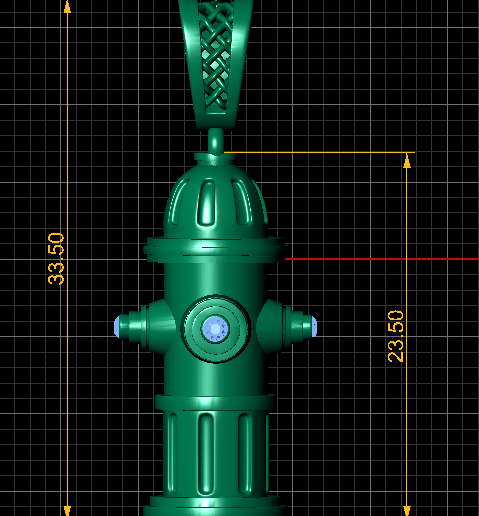 dimension-1.png Ruby Fire Hydrant Pendant – 3D Printable Jewelry Model