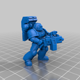 1_HeavyMG.png Free STL file Angelic Space Soldiers with Heavy Weapons・Template to download and 3D print
