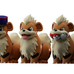 grwhl01.png STL file GROWLITHE GREEDY GO FETCH・3D printing idea to download