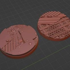 Space-Ork-60mm-bases-x2-01.jpg Archivo 3D Space Ork 60mm Bases x2 wh40k pieza de terreno inspirado・Design para impresora 3D para descargar