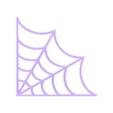 Spider-Web-Quarter.stl Spider Web Tray, Halloween Decor, Spiderweb Art, Corner Web