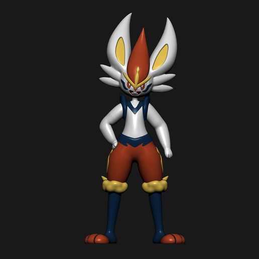 🐉 Pokemon - Cinderace with 2 poses・ STL File for 3D printing・Cults