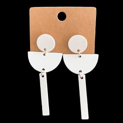 new.jpg STL file Minimalist Geometric Earrings | Trendy, Lightweight, Cute, Dangle, Hypoallergenic Jewelry | Women's Accessories・3D printer model to download, AutumnsAuditorium