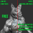 MultiRes.png Werewolf Statue/Mini (Low Resolution)