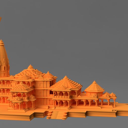 Full_combined_Ram_Temple_HQ_Base_250mm_FLAG-(v3~recovered)2.jpg Ayodhya Ram Temple - NO SUPPORTS REQUIRED!