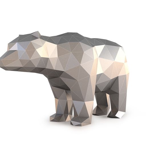 Low Poly Bear_View010000.jpg Download OBJ file Low Poly Bear • 3D printer object, FORMBYTE