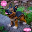 e.jpg PRINT IN PLACE CUTE FLEXI GERMAN SHEPHERD