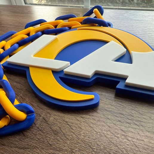 ⚽ Los Angeles Rams Logo Oversized Necklace, Pendant Chain・ 3D File for ...