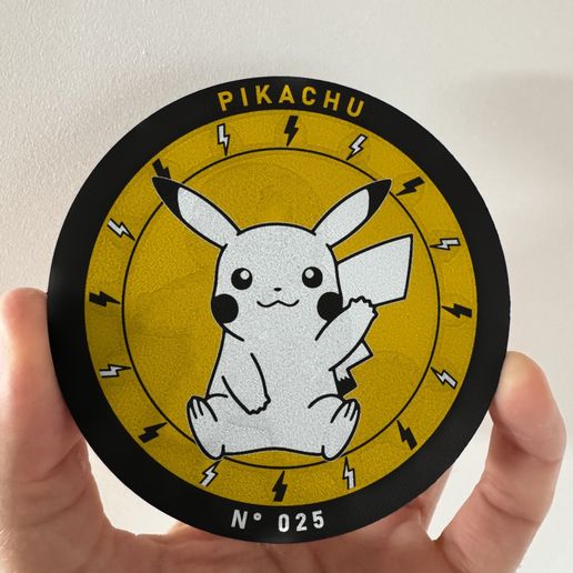 Sous-verre Pokémon Pikachu n°025 – Pikachu Coaster multicolore AMS