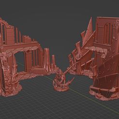 Bug-Infested-2-story-ruin-Combo-01.jpg Fichier 3D Bug Infested 2 story Ruins COMBO terrain WH40k・Design pour impression 3D à télécharger