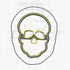 ff.png Download STL file Skull cookie cutter / Clay Cutter • 3D printer template, AKSS_1001