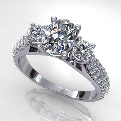 1.jpg STL file Diamond Wedding Ring R70・3D print object to download