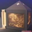 05.jpg Christmas lantern with lithopanes - (for electric light sources)