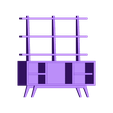 tv unit v4.stl Doll House TV Unit