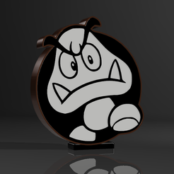 1.png STL file goomba lamp "mario bros・3D printable design to download, tweety35