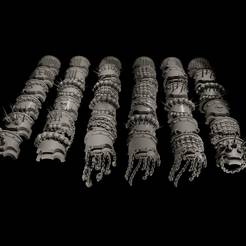 Render1.png Free STL file Chaos Cataphract Shoulder Pads・3D printable design to download