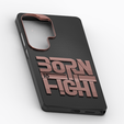 2.png FIGHT Motivational MagSafe Case for Samsung Galaxy S26 Ultra – 3D Bold Typography Cover with Camera Ring Protection