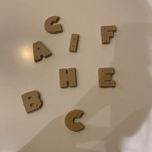 letterkoekjes 3D model