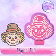 1-FRESHIE-Digital.png Scarecrow Face STL DIGITAL FILE For Freshie, Silicone Mold, Resin Art, Wax Melts, Candy Molds, Mold Housing