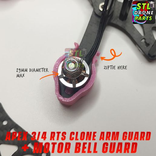 💪 APEX 3 / 4 INCH CLONE Arm Guard / Motor Guard 20mm / 23mm Motor ...