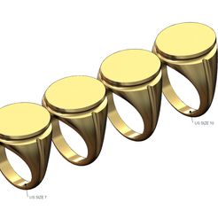 Grooved-oval-signet-ring-size7to10-00.jpg Archivo STL Sello oval estriado US tallas 7 a 10 Modelo de impresión 3D・Modelo para descargar y imprimir en 3D