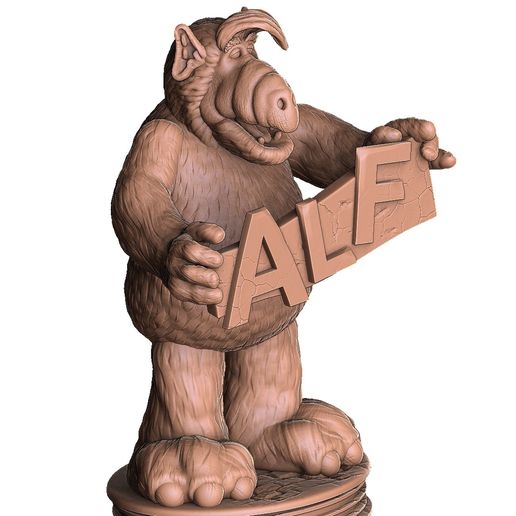 1111.jpg Alf.STL 3d druckbar zwei Optionen