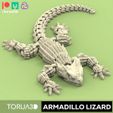 R04.jpg Articulated lizard armadillo 001 | For 3D printing STL