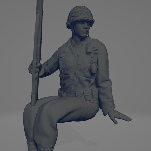 🪖 ww2 us inf. Tank Riders・ STL File for ・Cults