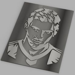 bandicam-2022-12-20-12-28-01-483.jpg Archivo STL Retrato de Messi・Diseño de impresión en 3D para descargar
