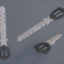llave_espada_riku_cinema.png STL-Datei kingdom hearts 3 keyblade Riku kostenlos・Modell zum 3D-Drucken zum herunterladen