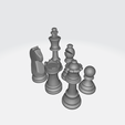 1.png Jeu de pièces d'échecs v3 - imprimable en 3d