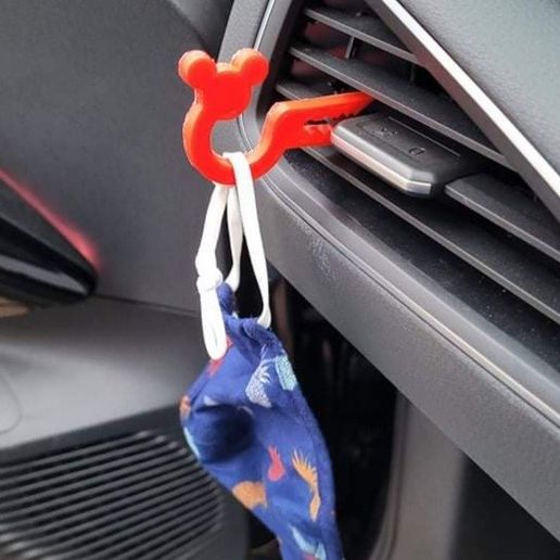 Free STL file Mickey Mouse vent Mask Holder・Template to download and 3D