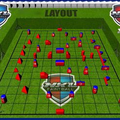 nxl-2019-bunkers-offical-layout-copy.jpg STL file Paintball - NXL Bunkers (+addon 2022)・3D print design to download