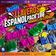 PORTLLAVERESPA2.png PACK 1 Keychains with 100 names in Spanish digital STL files for 3d latin printing
