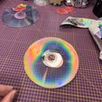 IMG_2239.jpeg CD shape - Holographic 3D printing from a CD, optical illusion effect