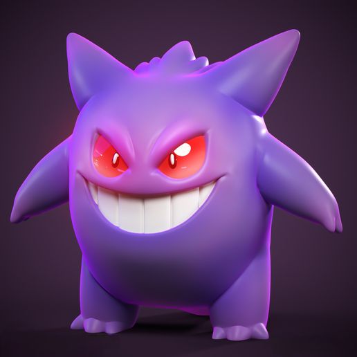 High Quality Gengar Miniature - 3D Printable STL Model For Tabletop Gaming and Display 3D model preview