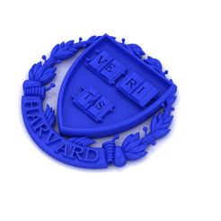 LOGO-HARVARD-RESINA-AZUL.jpg Datei STL Logo der Harvard-Universität・Design für 3D-Drucker zum herunterladen