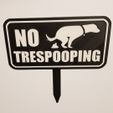 No-Trespooping-Pic1.jpg No Trespooping Lawn & Yard Sign to Thwart Puppy Dog Poop