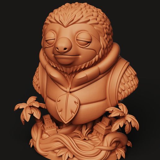 🦥 Statue Sloth Gaming | Figure Sloth Chill Gamer | Sloth with ...