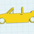 Web-capture_10-10-2023_134844_www.tinkercad.com.jpeg Volkswagen Mk1 Golf Convertible Cabrio Cabby Classic Silhouette Keyring