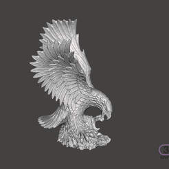 Eagle.PNG Télécharger le fichier STL Sculpture d'aigle • Objet à imprimer en 3D, 3DWP