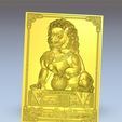 LION1.jpg Chinese guardian lions or Foo Dogs 3d model of bas-relief