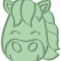 Caballo_e.png STL file Pack animals 88mm x5・3D printer model to download
