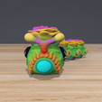 3.png WORM_ROSE- ARTICULATING FLEXI WIGGLE PET, PRINT IN PLACE