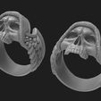 untitled.25.jpg Anillo de calavera con alas Modelo 3D
