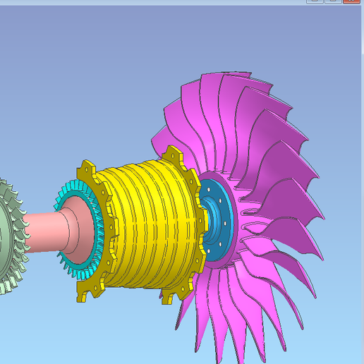 📁 Normal Jet Engine Turbo fan model 3D STL file printing・Archivo STL ...
