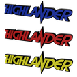 4.png 3D MULTICOLOR LOGO/SIGN - Highlander